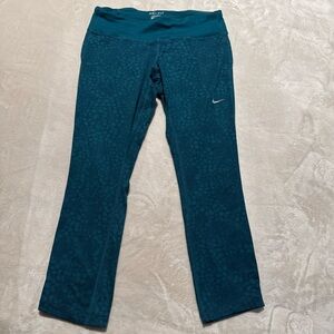 Nike Teal Patterned Dri-FIT Kids' Leggings